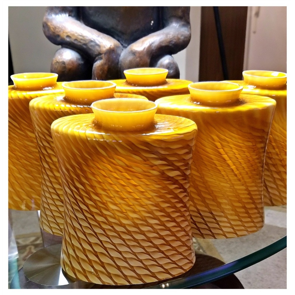 Blown Glass Lattice Style Light Shades- BEAUTIFUL DESIGN👌